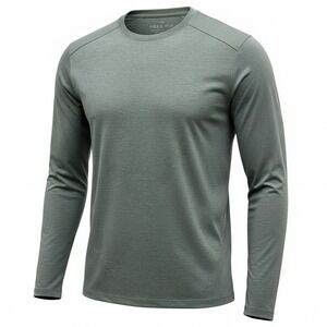 FREE FLY Mens XL Long Sleeve Lightweight Shade T Shirt Green UPF 50+ Bamboo